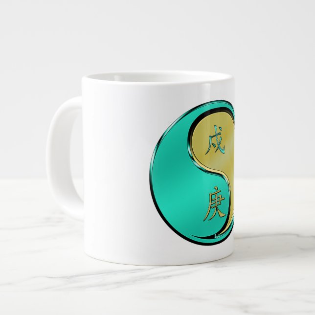 Metallhund Jumbo-Tasse (Vorderseite Links)