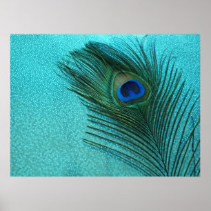 Metallic Aqua Poster