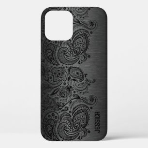 Metallic Black mit Black Paisley Lace Case Mate i
