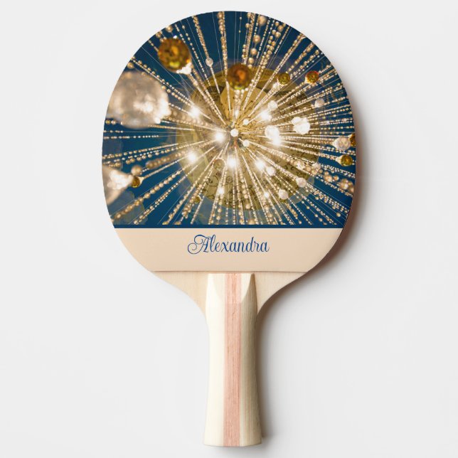 Metallic Bling Personalisiert Tischtennis Schläger (Vorderseite)