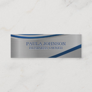 Metallic Blue Abstrakt Background Mini Visitenkarte
