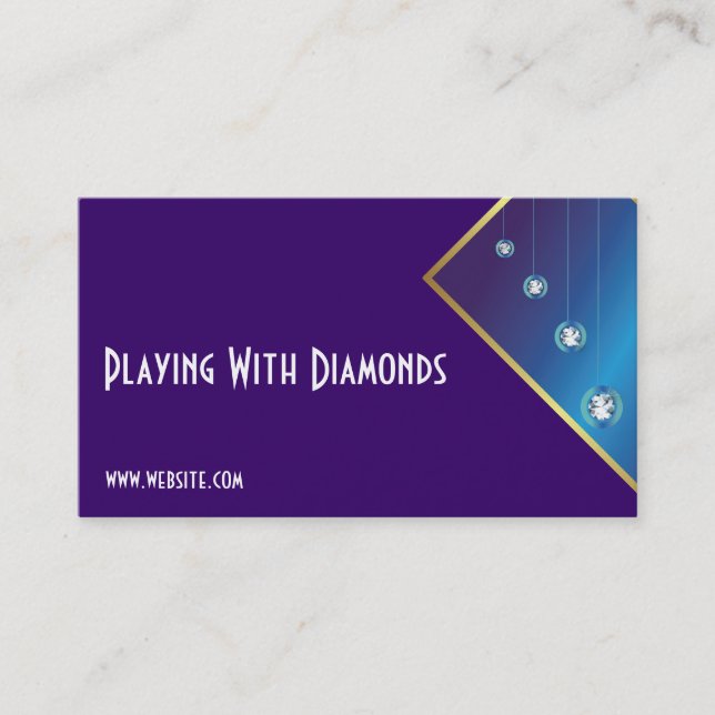 Metallic Blue Business Cards Visitenkarte (Vorderseite)