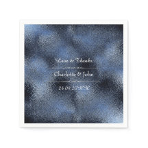 Metallic Blue Navy Glass Wedding Event Bridal