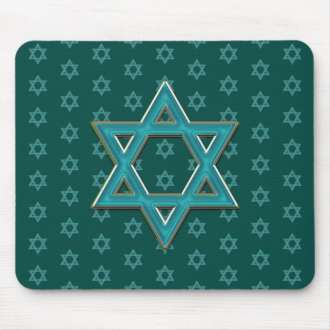 Metallic Blue Star von David Mousepad (Vorne)
