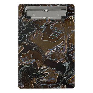 Metallic Brown Camouflage Mini Klemmbrett