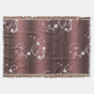 Metallic Brown White Wirbel Weihnachten Decke