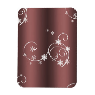 Metallic Brown White Wirbel Weihnachten Magnet