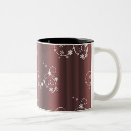 Metallic Brown White Wirbel Weihnachten Zweifarbige Tasse