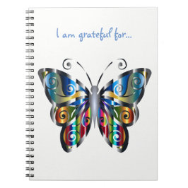Metallic Butterfly Gratitude Notebook Notizblock