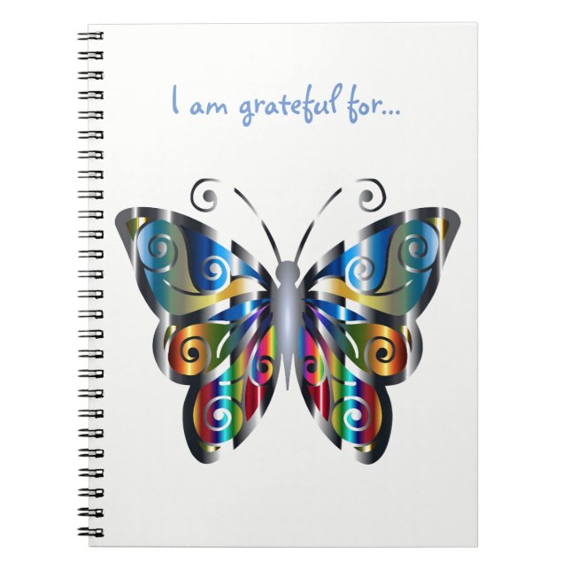 Metallic Butterfly Gratitude Notebook Notizblock (Vorderseite)