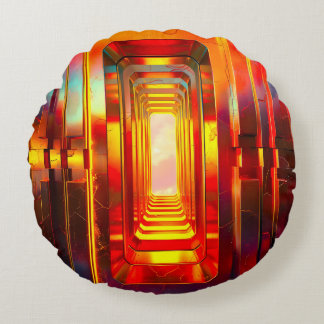 Metallic Celestial Sky Rundes Kissen