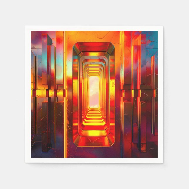 Metallic Celestial Sky Serviette (Vorderseite)