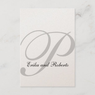 Métallic Champagne Papier Monogramme Mariage RSVP