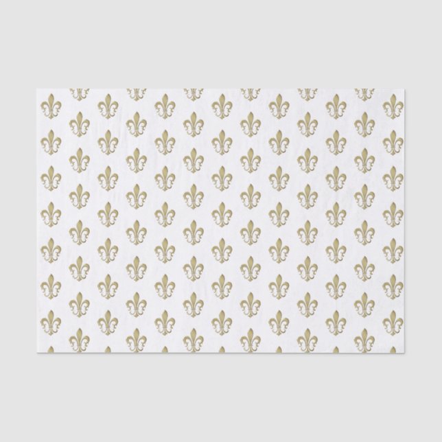 Metallic Dk Gold Lilie Tissue Paper Seidenpapier (Vorderseite)