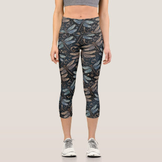 Metallic Dragonflies Leggings