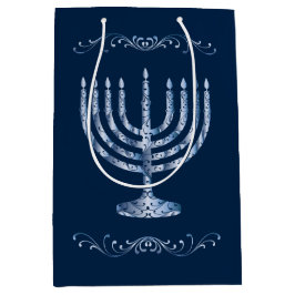 Metallic Filigree Menorah Mittlere Geschenktüte