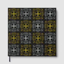 Metallic flower tile abstract