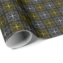 Metallic flower tile abstract geschenkpapier