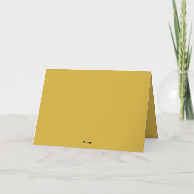 Metallic Gold Accent Blank Card für Danke Hinweis (Rückseite)