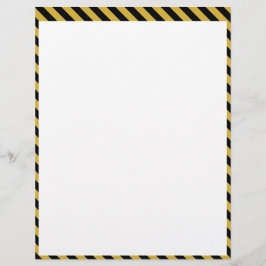 Metallic Gold and Black Stripe Pattern Stylish Briefbogen