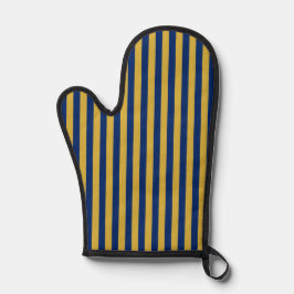Metallic Gold and Navy Functional Stylish Ofenhandschuh