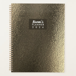 Metallic Gold Custom 1-Jahres-Weekly-Planer Planer