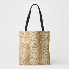 Metallic Gold & Glitzer Glam Leopard Spots drucken Tasche