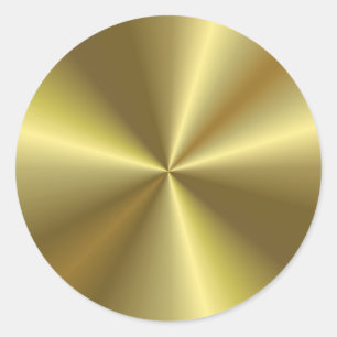 Metallic Gold Look Moderne Blank Template Elegant Runder Aufkleber