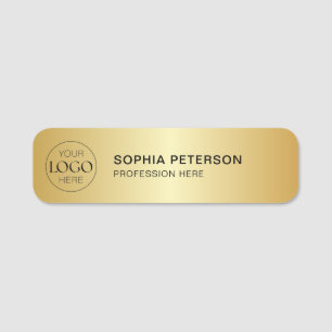 Metallic Gold-Mitarbeiter für Firmenlogos Namensschild