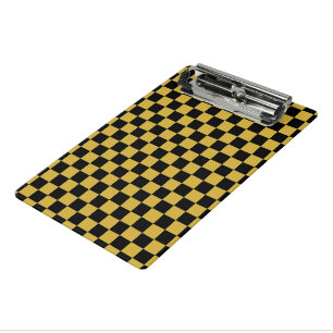 Metallic Gold und Black Square Box Stilvolles Must Mini Klemmbrett
