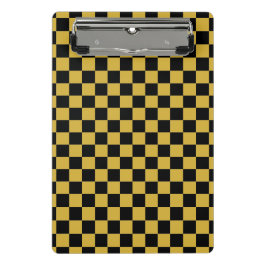 Metallic Gold und Black Square Box Stilvolles Must Mini Klemmbrett