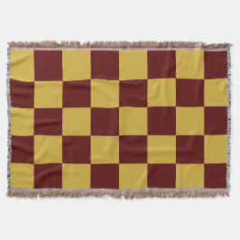 Metallic Gold with Maroon Square Style Decke