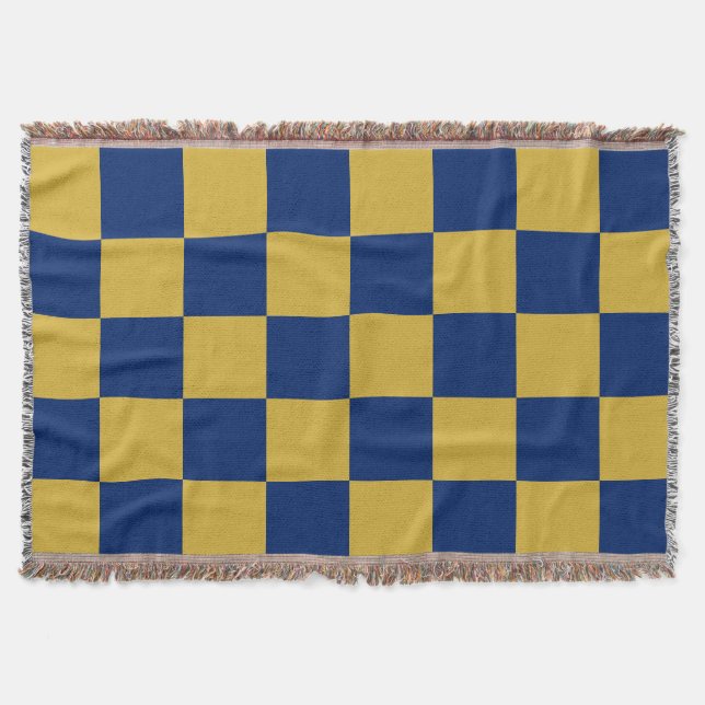 Metallic Gold with Navy Square Style Decke (Vorderseite)