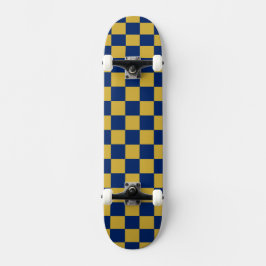 Metallic Gold with Navy Square Style Skateboard