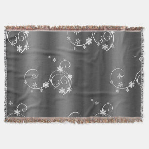 Metallic Gray Christmas Decke