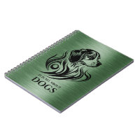 Metallic Green Ornamental Beagle Head Illustration