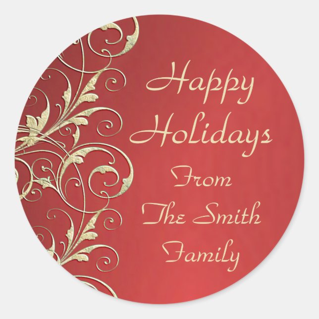 Metallic Holiday Sticker (Vorderseite)