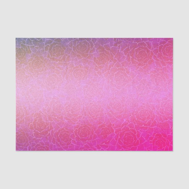 Metallic Hot Pink Fuchsia Elegante Girly Succult Seidenpapier (Vorderseite)