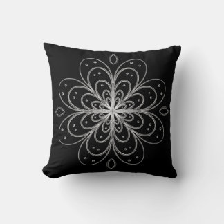 Metallic look Flower pillow Kissen