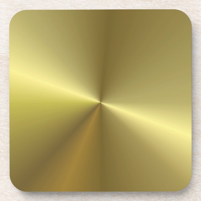 Metallic Look Imitate Gold Elegante Leere Vorlage Getränkeuntersetzer (Vorderseite)