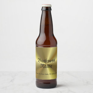 Metallic Look Imitate Gold Old Style Handgeschrieb Bierflaschenetikett