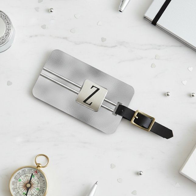 Metallic Look Monogram Gift Gepäckanhänger (Von Creator hochgeladen)