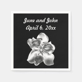 Metallic Magnolia Paper Napkins Serviette