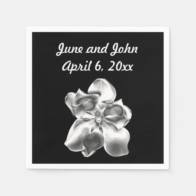 Metallic Magnolia Paper Napkins Serviette (Vorderseite)