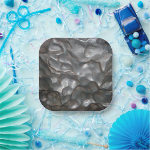 Metallic Meteorite Rock, Pappteller