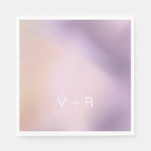 Metallic Ombre Modernes Monogramm Papier Napkin Serviette