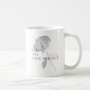 Metallic Rosé 'Kreativität schläft nie' Stylische  Kaffeetasse