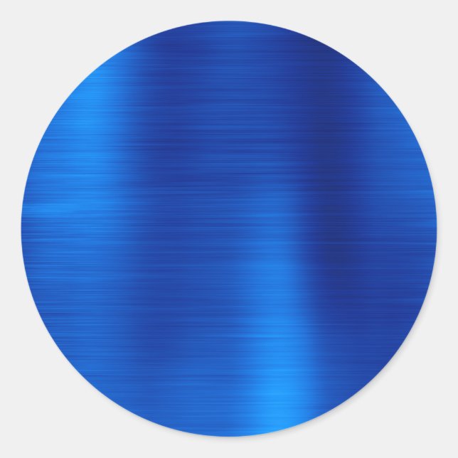 Metallic Royal Blue Blank Runder Aufkleber (Vorderseite)
