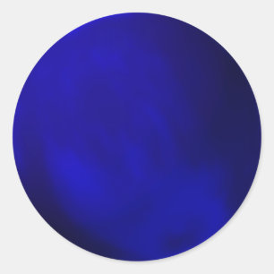 Metallic Royal Blue Runder Aufkleber