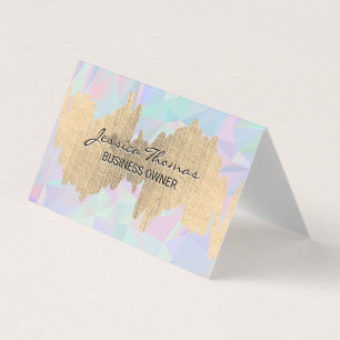 Metallic Scribble   Geometric Holographic Visitenkarten